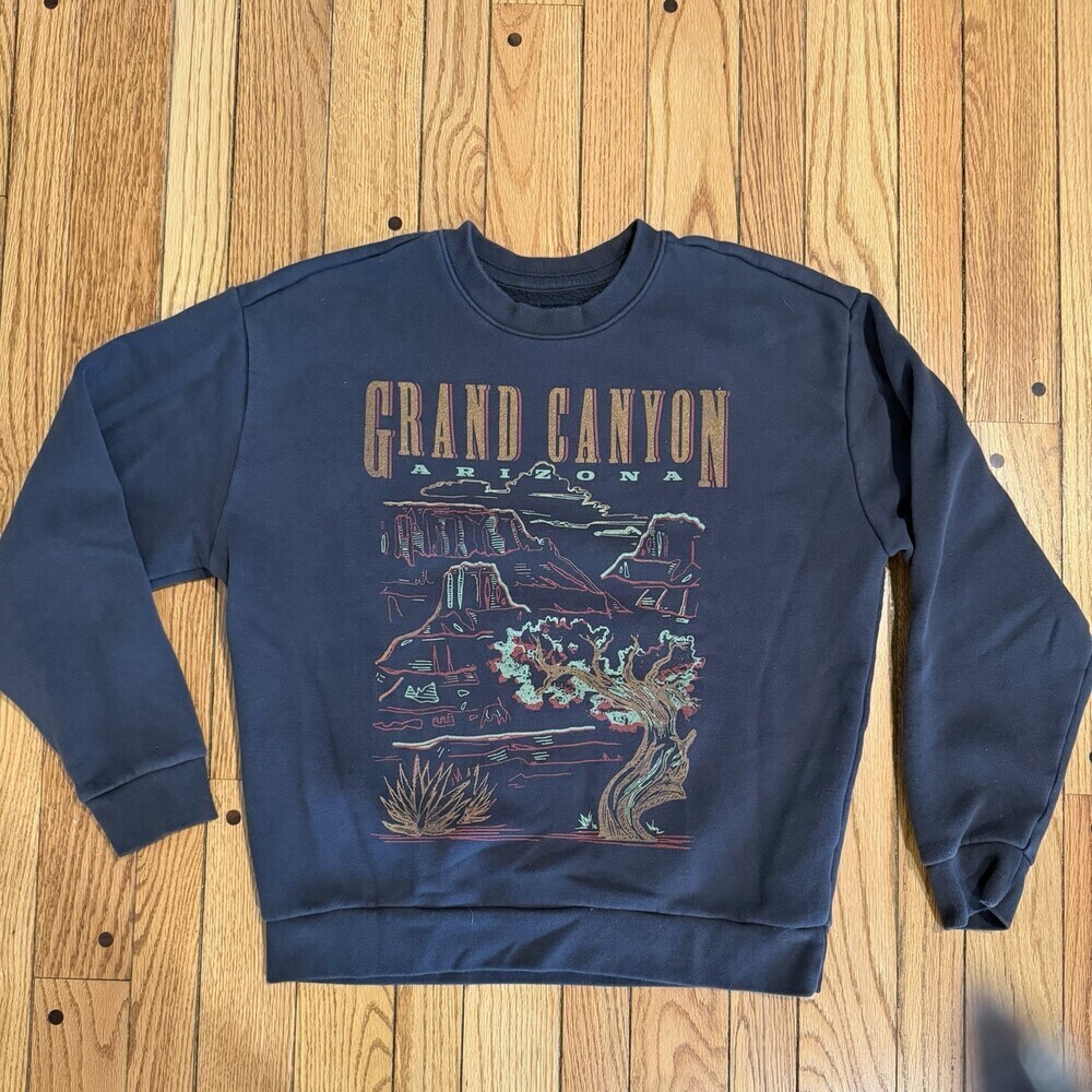 Hollister Grand Canyon Arizona Sweatshirt L Gray Graphic Crewneck